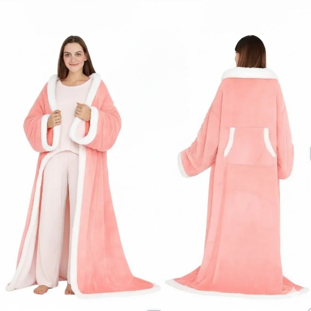 Couverture chauffante portable avec manches