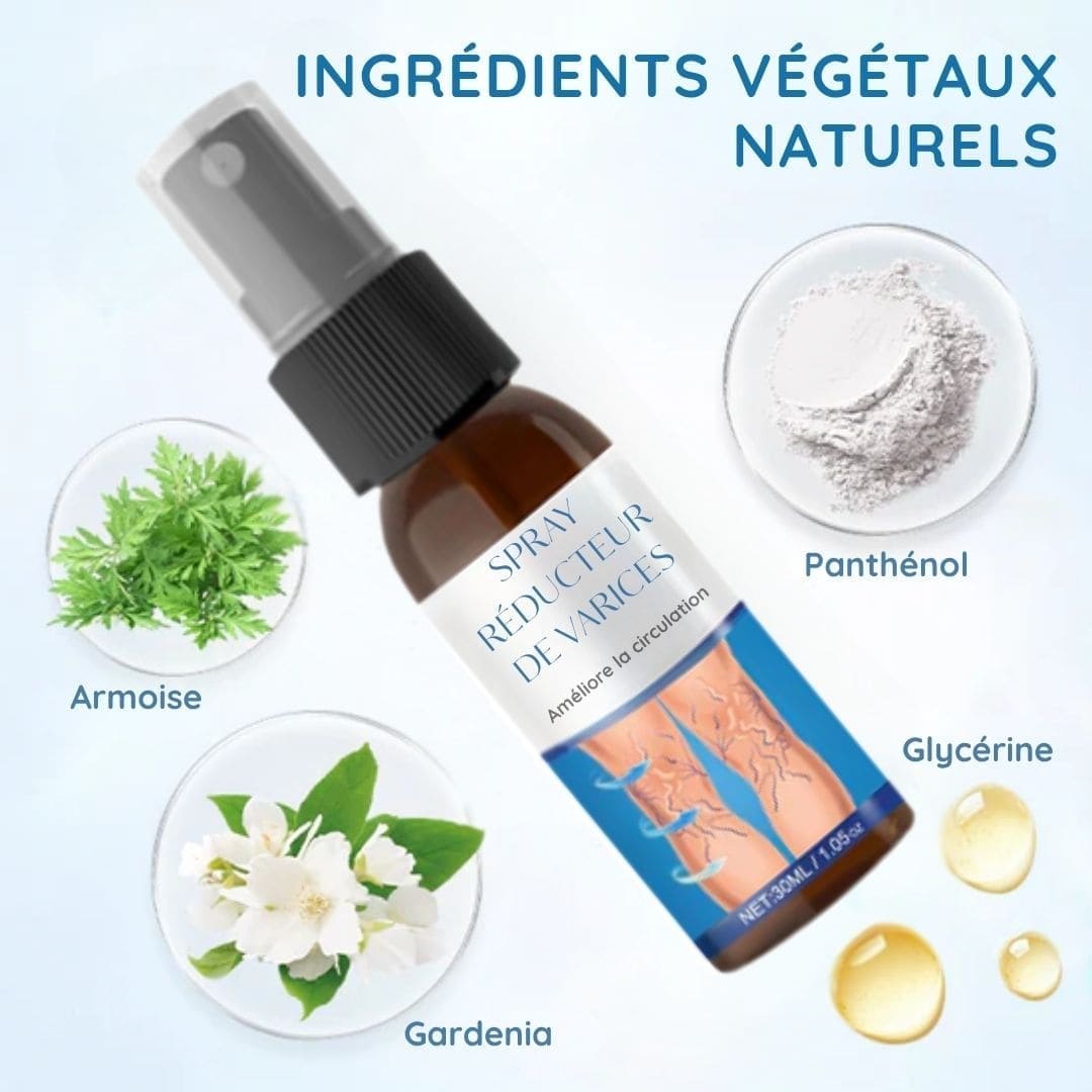 Spray réducteur de varices - Améliore la circulation sanguine