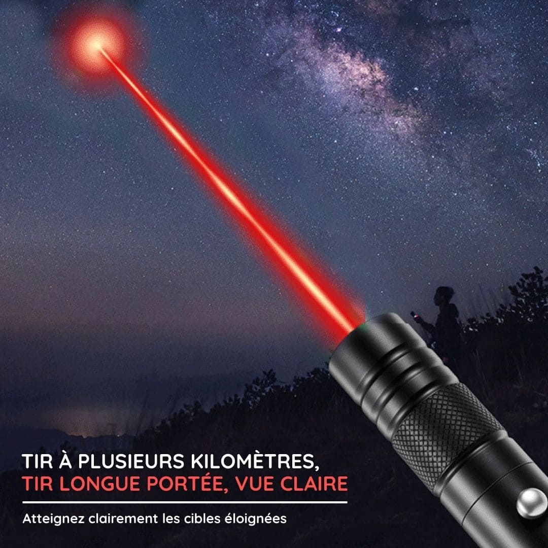 Pointeur laser longue portée ultra puissant en alliage d’aluminium