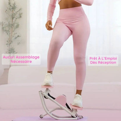 Stepper fitness avec poignées élastiques