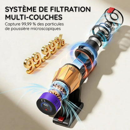 Aspirateur balai 140W sans fil multifonction