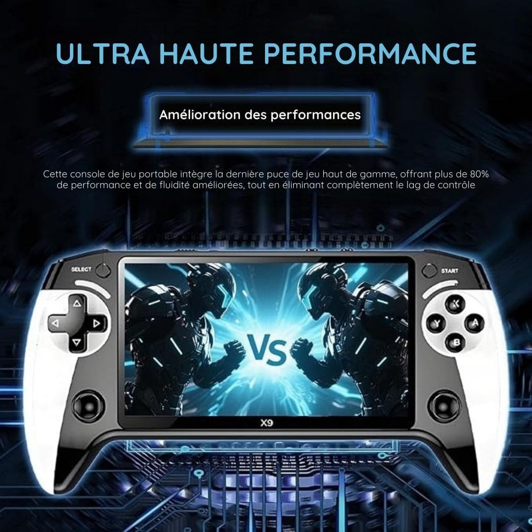 Console de jeux rétro portable X9 (+5.000 jeux inclus)