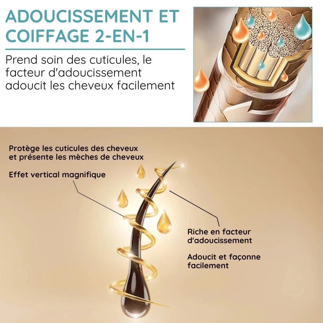 Crème lissante pour cheveux à la soie et à la kératine