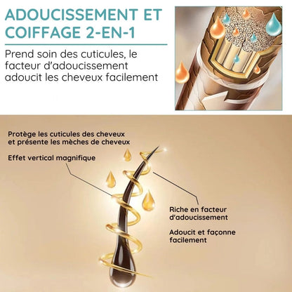 Crème lissante pour cheveux à la soie et à la kératine