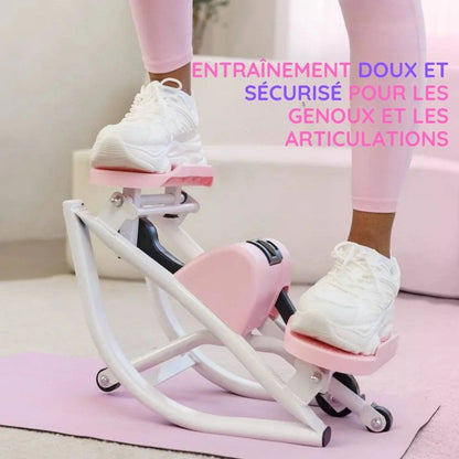 Stepper fitness avec poignées élastiques