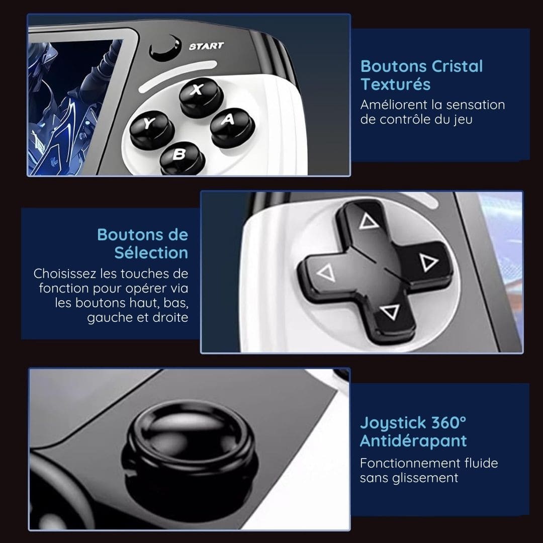 Console de jeux rétro portable X9 (+5.000 jeux inclus)