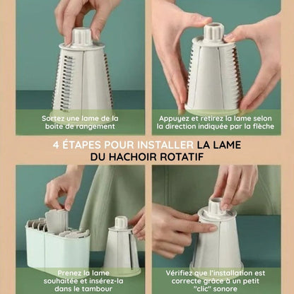 Râpe de cuisine rotative 5 en 1