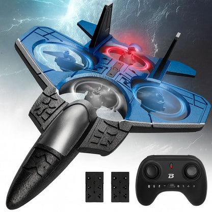Avion de chasse télécommandé avec lumière LED