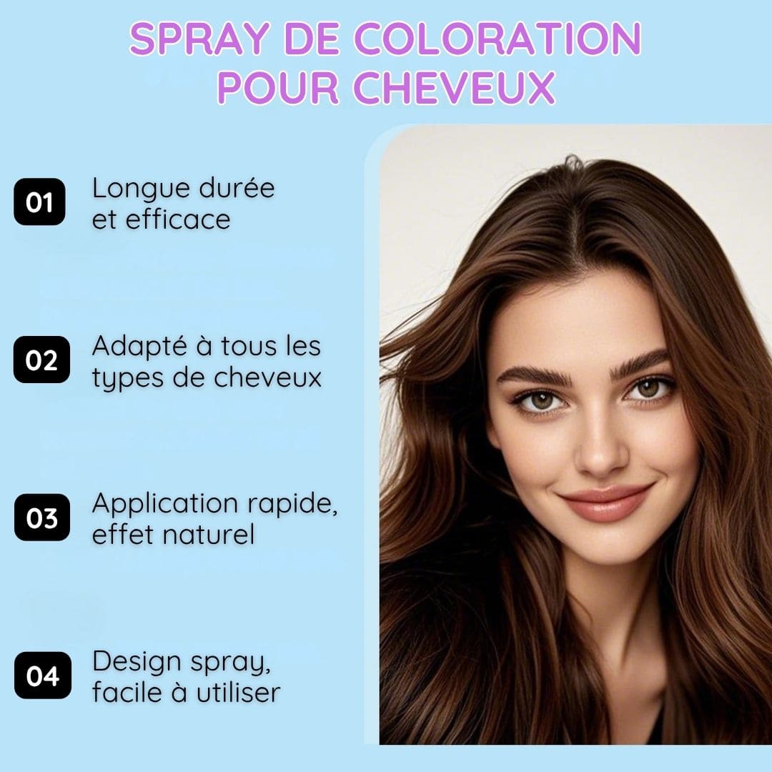 Spray Retouche Couleur de Cheveux – Camouflage des Racines Instantané