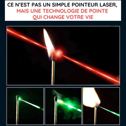 Pointeur laser longue portée ultra puissant en alliage d’aluminium