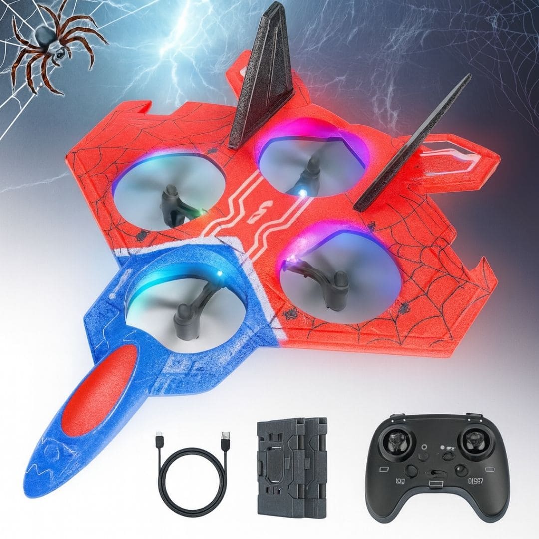 Avion de chasse télécommandé avec lumière LED