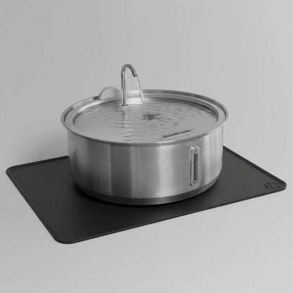 Fontaine à eau ludique anti-débordement pour chien en acier inoxydable