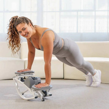 Stepper fitness avec poignées élastiques