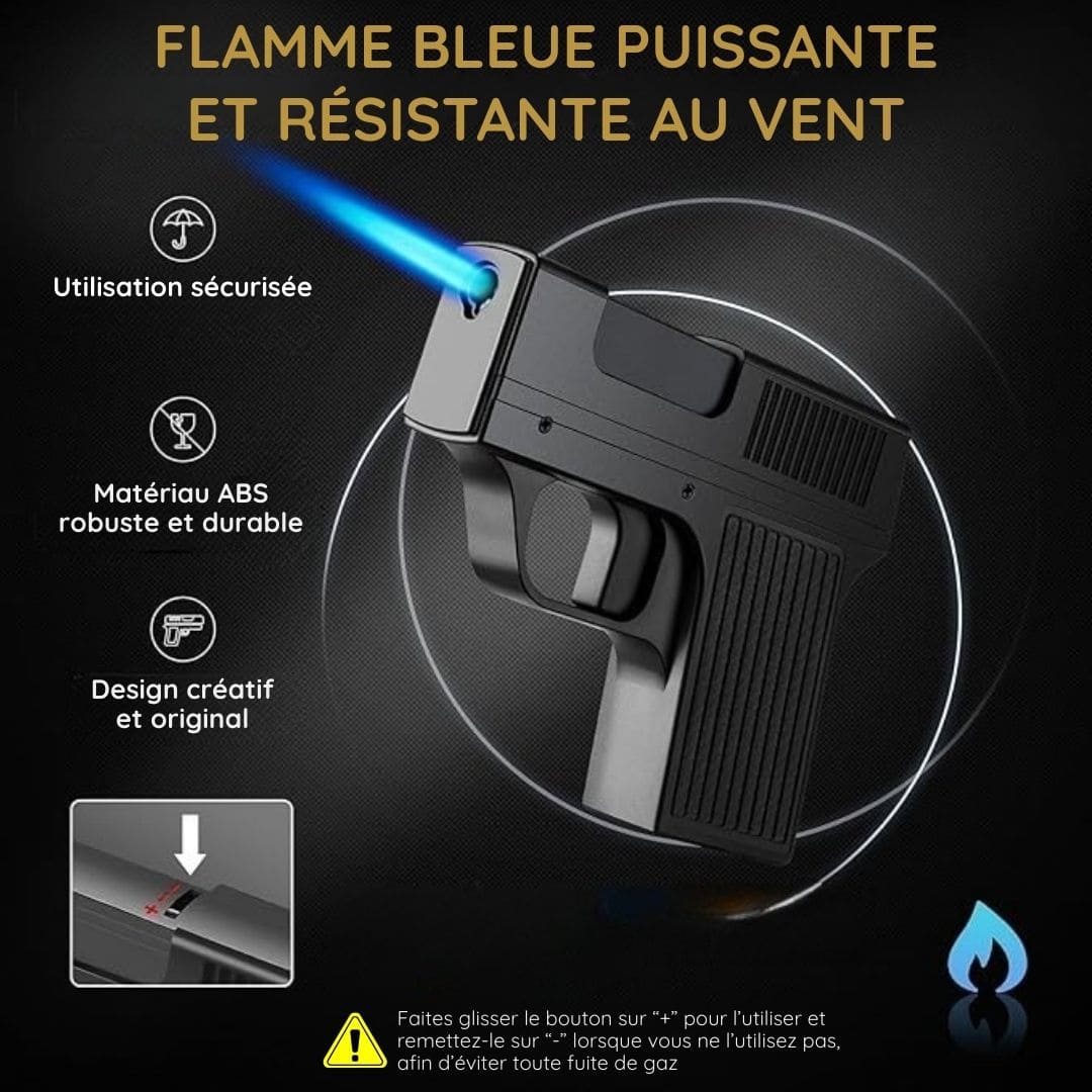 Briquet Pistolet avec Étui à Cigarettes