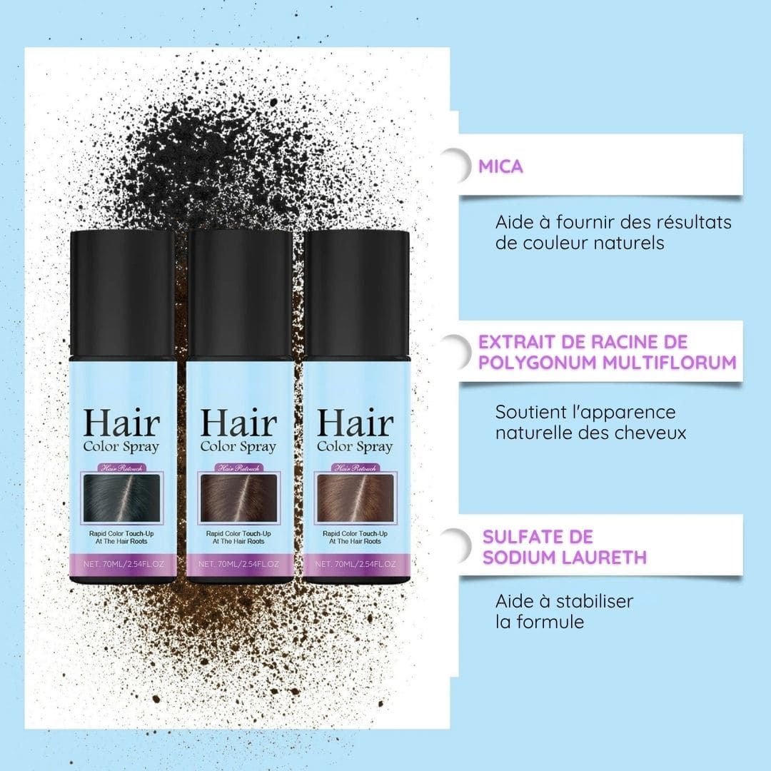 Spray Retouche Couleur de Cheveux – Camouflage des Racines Instantané