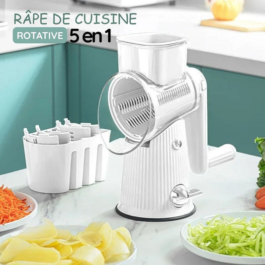 Râpe de cuisine rotative 5 en 1