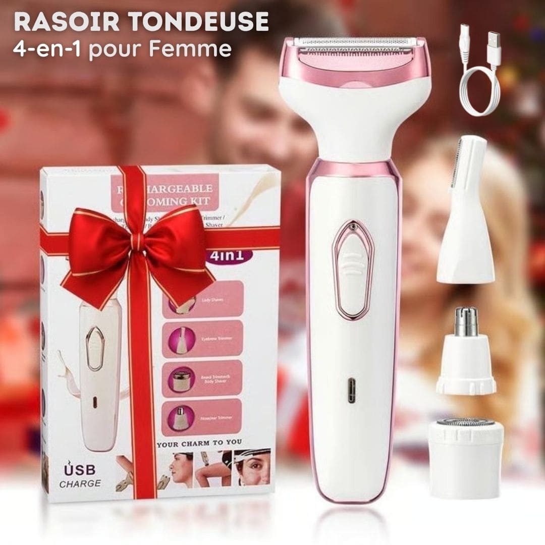 Rasoir Tondeuse 4-en-1 pour Femme
