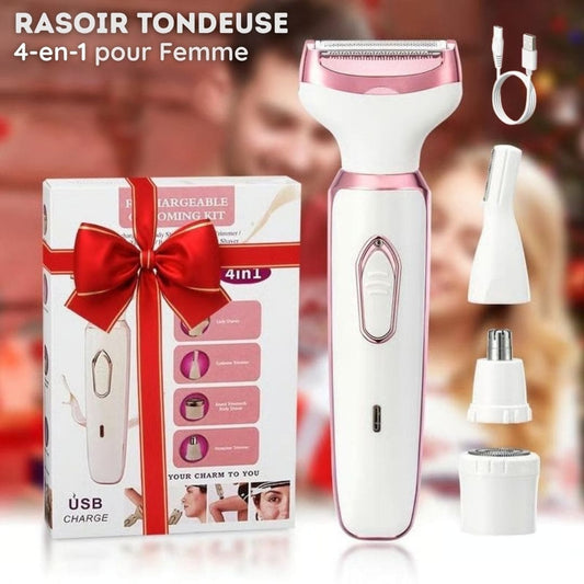 Rasoir Tondeuse 4-en-1 pour Femme