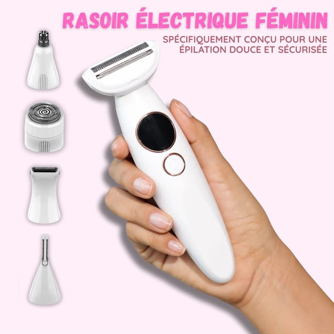 Rasoir électrique féminin - Épilation douce et sécurisée