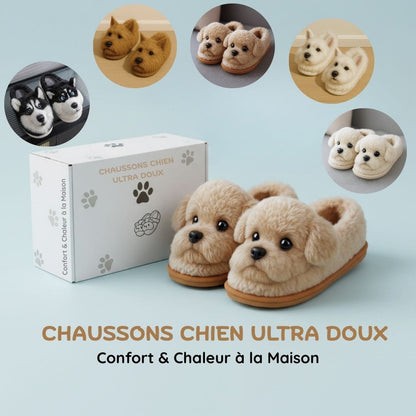 Chaussons Chien Ultra Doux – Confort & Chaleur à la Maison