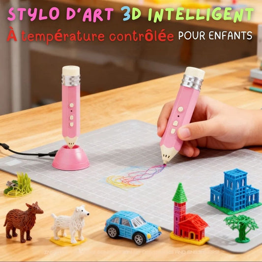 Stylo d'art 3D intelligent à température contrôlée pour enfants