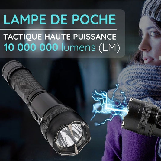 Lampe de poche tactique haute puissance - 10 000 000 Lumens