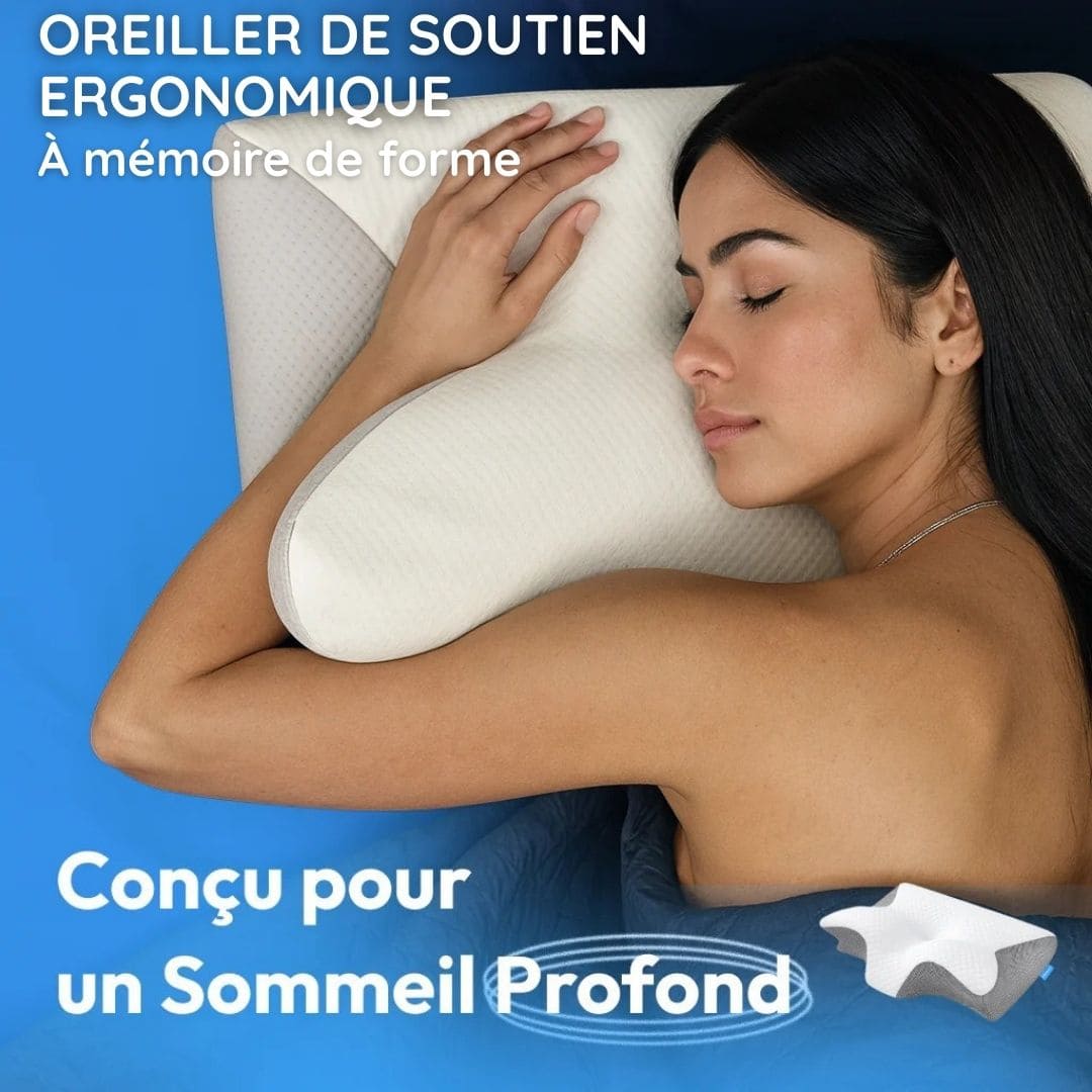 Oreiller de soutien ergonomique à mémoire de forme