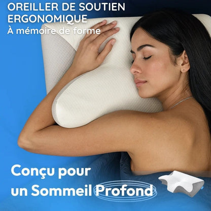 Oreiller de soutien ergonomique à mémoire de forme