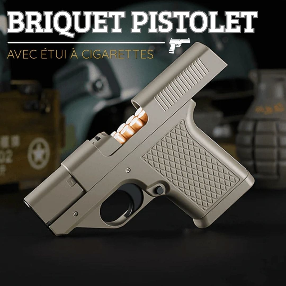 Briquet Pistolet avec Étui à Cigarettes