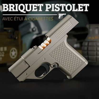 Briquet Pistolet avec Étui à Cigarettes