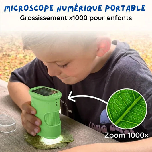 Microscope numérique portable grossissement x1000 pour enfants
