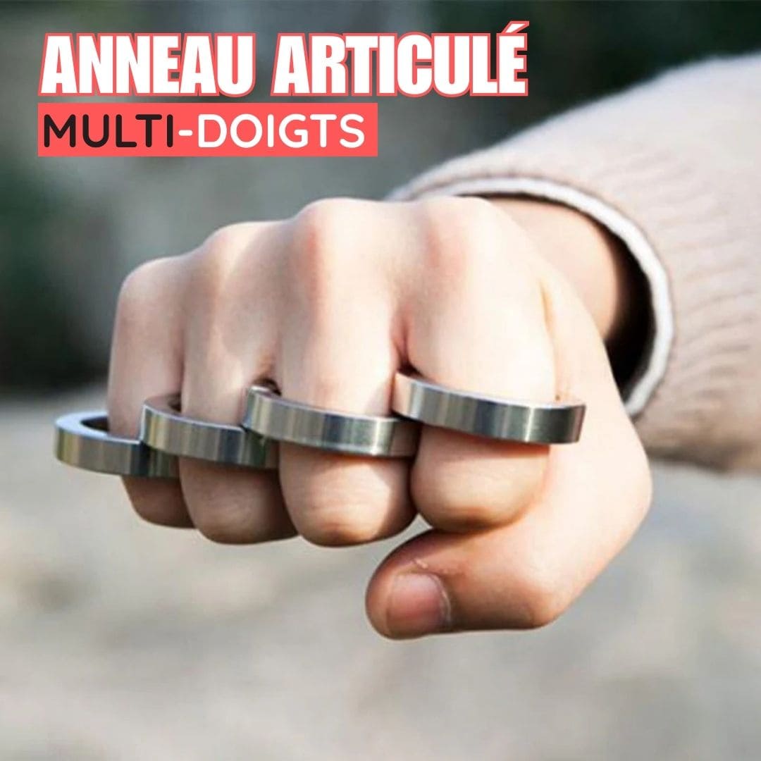 Anneaux articulés multi-doigts type poing américain