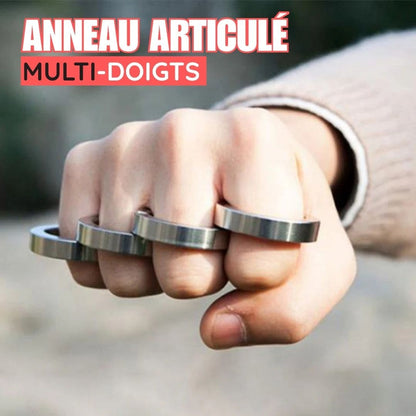 Anneaux articulés multi-doigts type poing américain