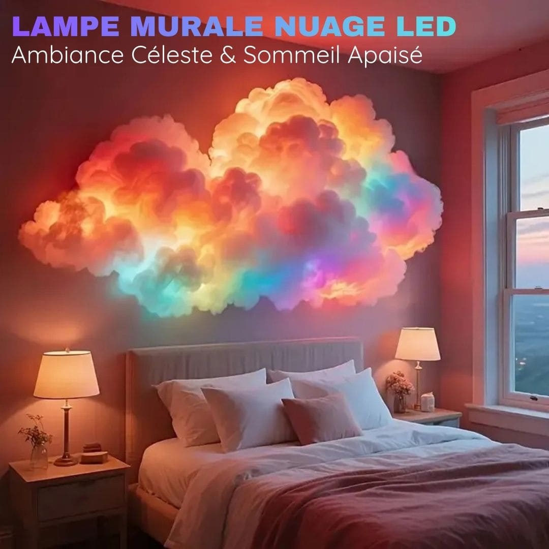 Lampe murale nuage LED à ambiance céleste