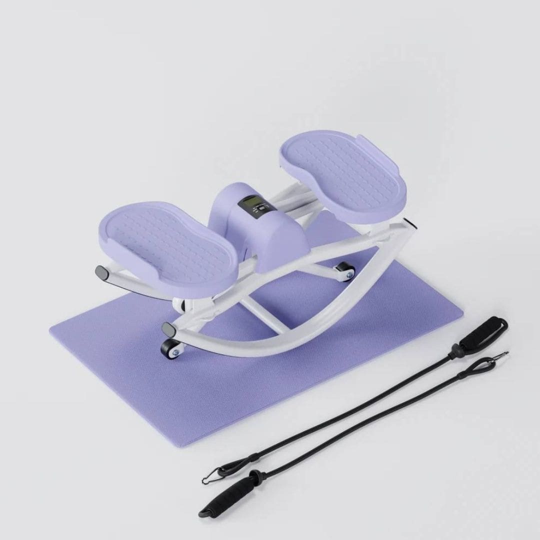 Stepper fitness avec poignées élastiques