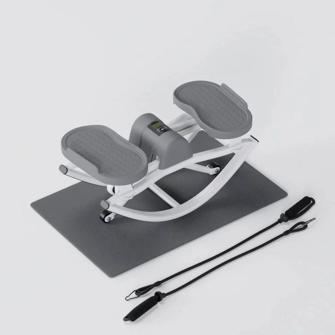 Stepper fitness avec poignées élastiques