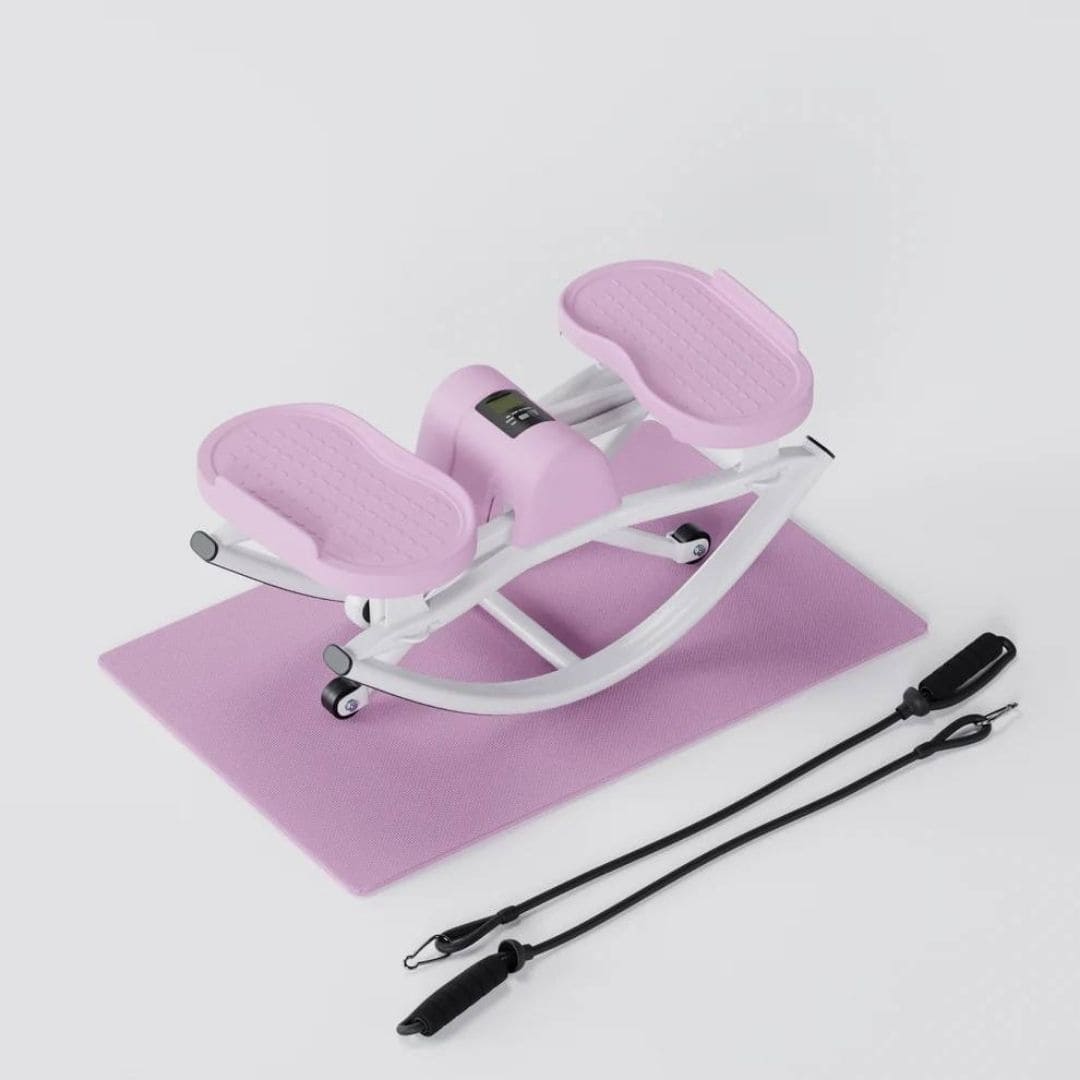 Stepper fitness avec poignées élastiques