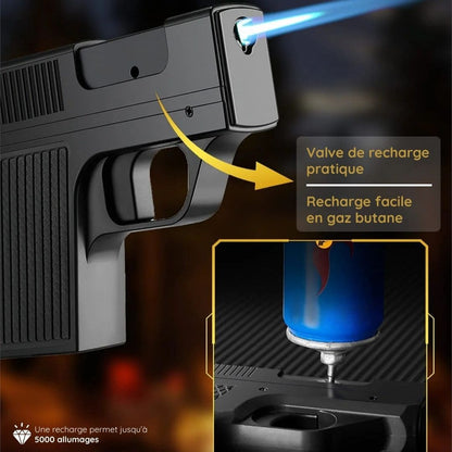 Briquet Pistolet avec Étui à Cigarettes