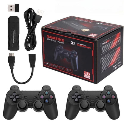 X2 Plus Game Stick 128 Go - 20.000 jeux 4K HD avec deux manettes sans fil 2.4G pour N64/PSP/PS1/GBA