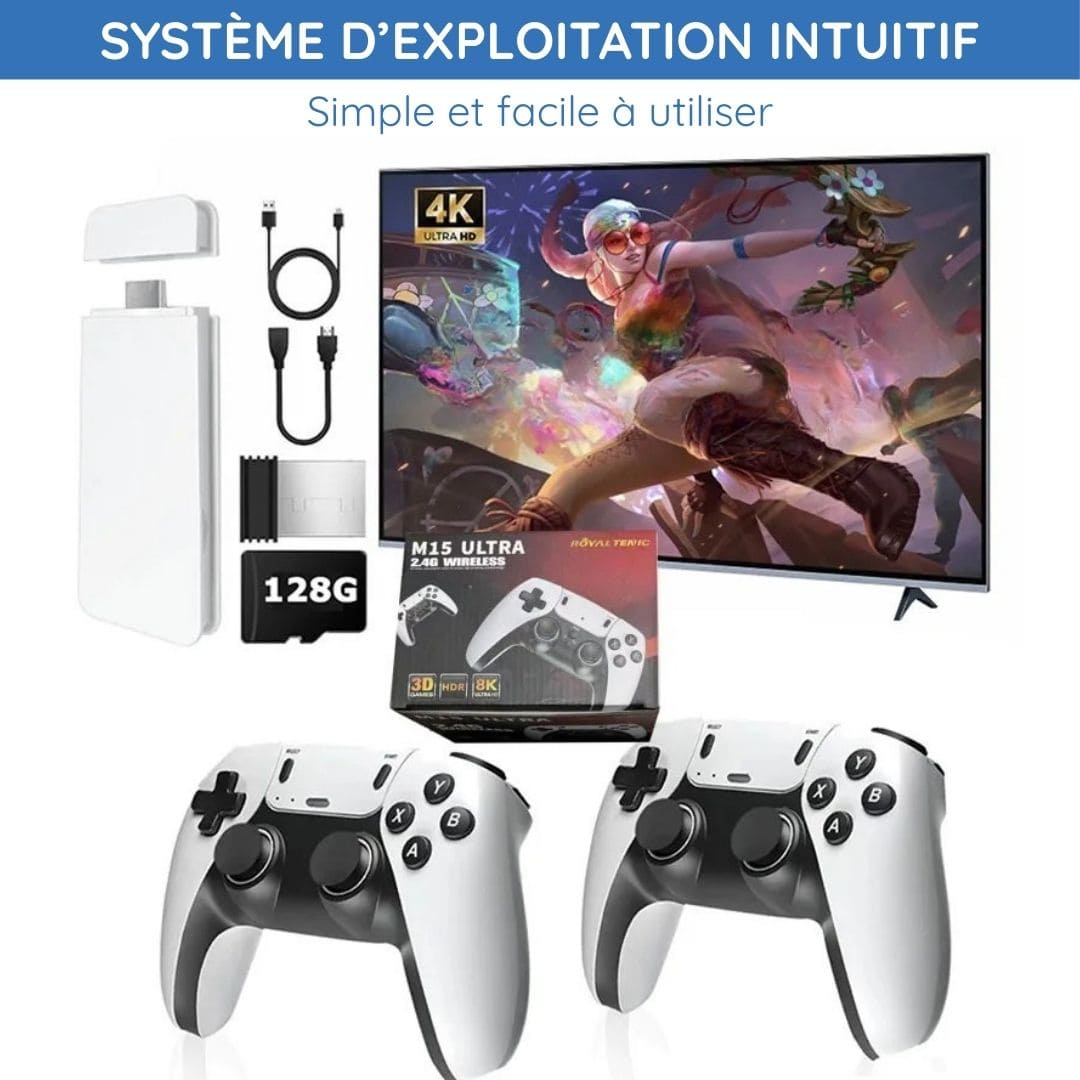 Console de jeu portable M15 - 128 Go (+50.000 jeux)