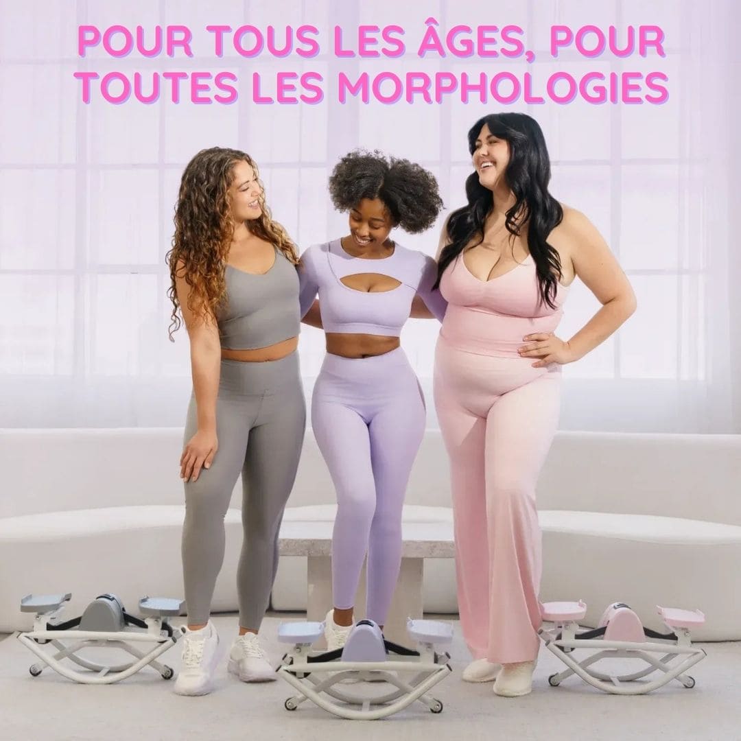 Stepper fitness avec poignées élastiques