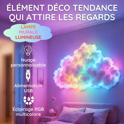 Lampe murale nuage LED à ambiance céleste