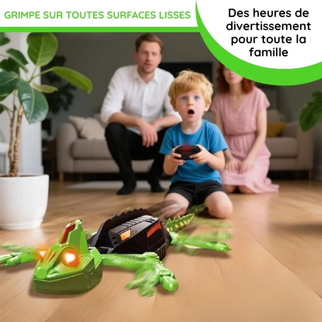 Jouet Robot Lézard Télécommandé 🦎 Rampe sur les murs