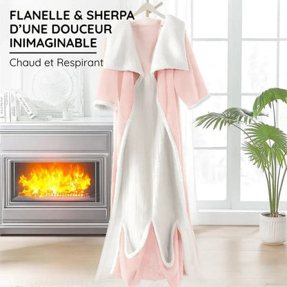 Couverture chauffante portable avec manches