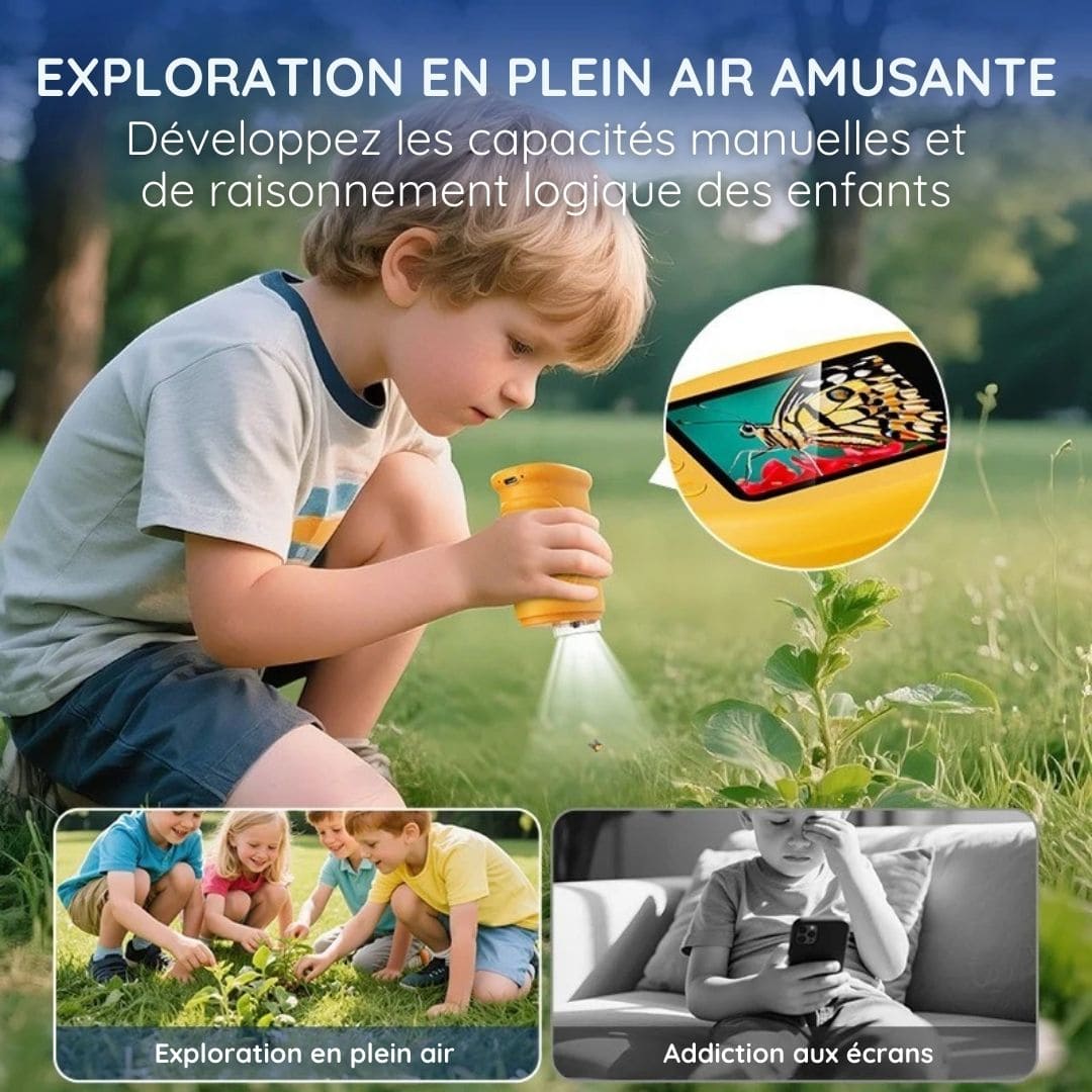 Microscope numérique portable grossissement x1000 pour enfants