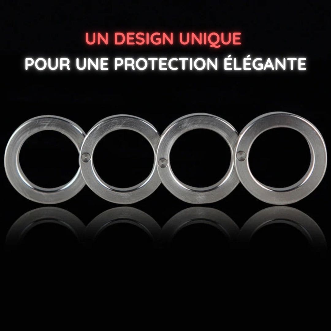 Anneaux articulés multi-doigts type poing américain