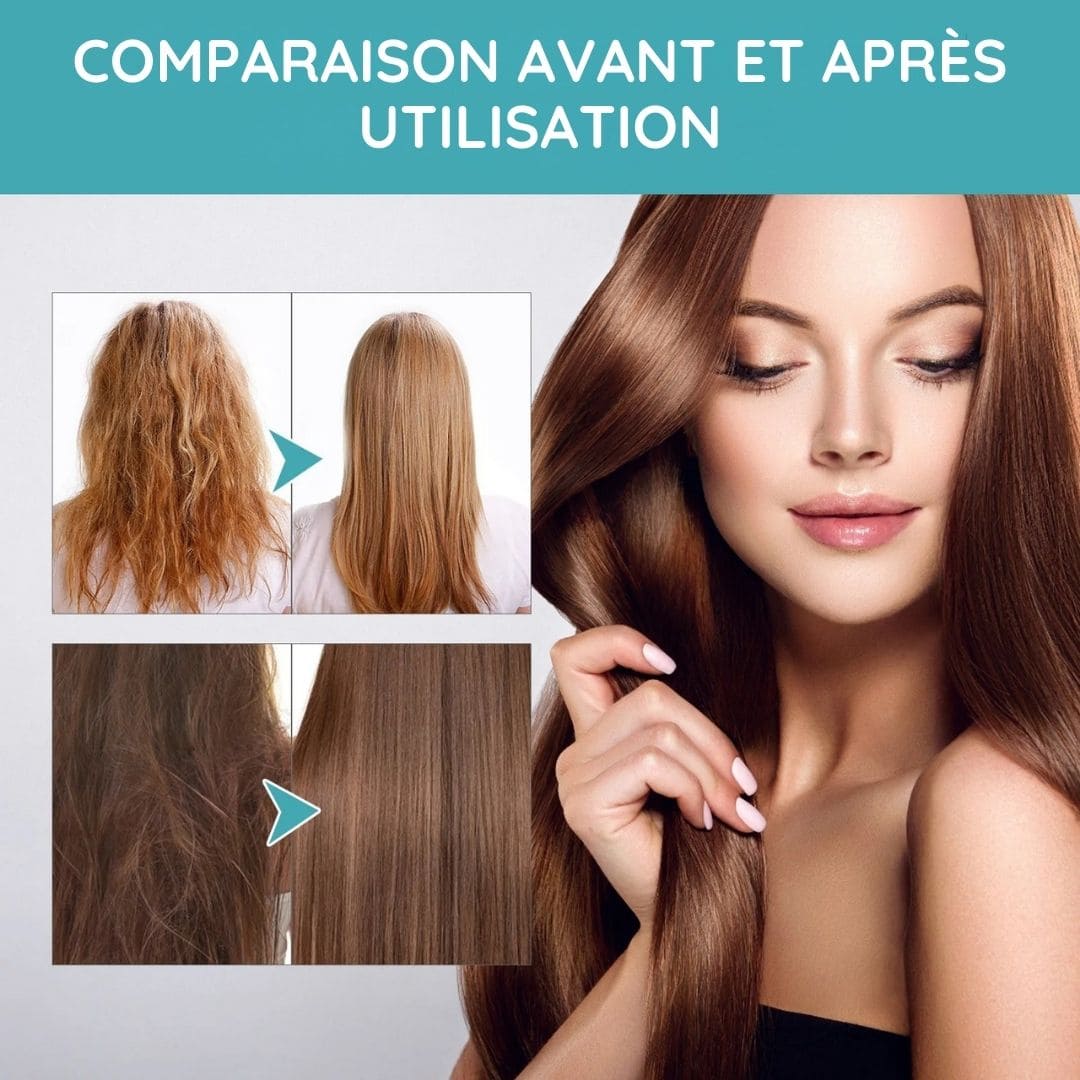 Crème lissante pour cheveux à la soie et à la kératine