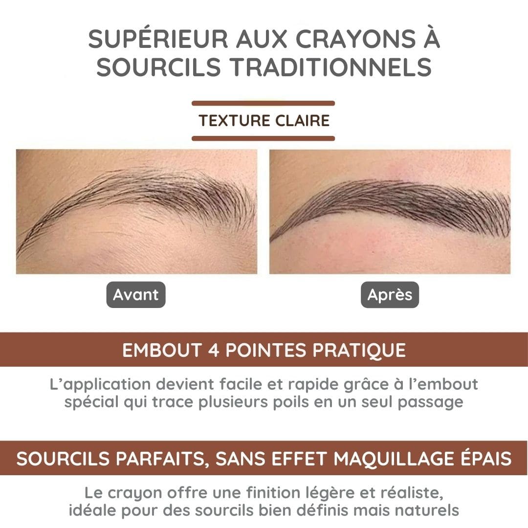 Crayon de tatouage 3D waterproof à 4 pointes pour microblading