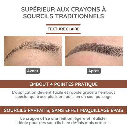 Crayon de tatouage 3D waterproof à 4 pointes pour microblading