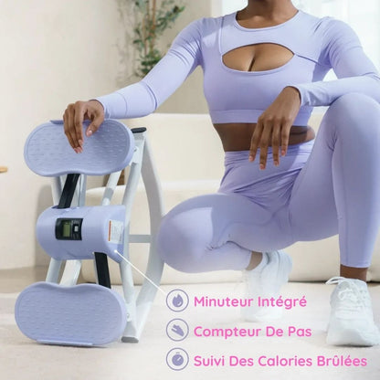 Stepper fitness avec poignées élastiques